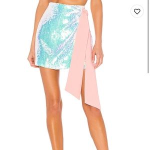 NBD Revolve Iridescent Loretta Mini Skirt